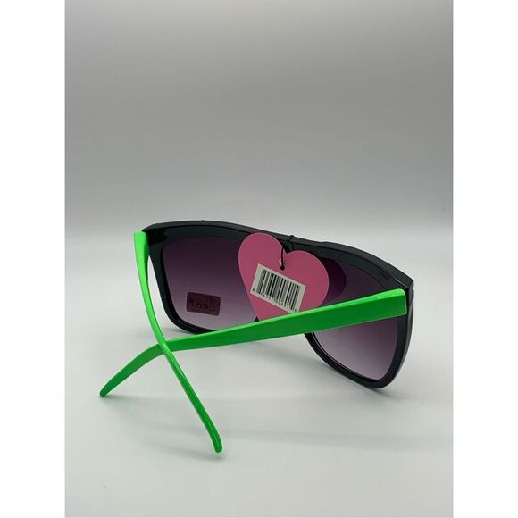 Snooki by Nicole Polizzi Womens Rock Candy Black & Neon Green Sunglasses OS NWT - Picture 4 of 6